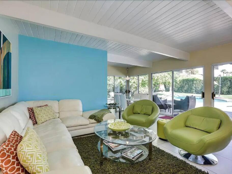 Serene 4 Bed 3 Bath Heated Pool Natural Backyard Heart Of Palm Springs Exterior foto